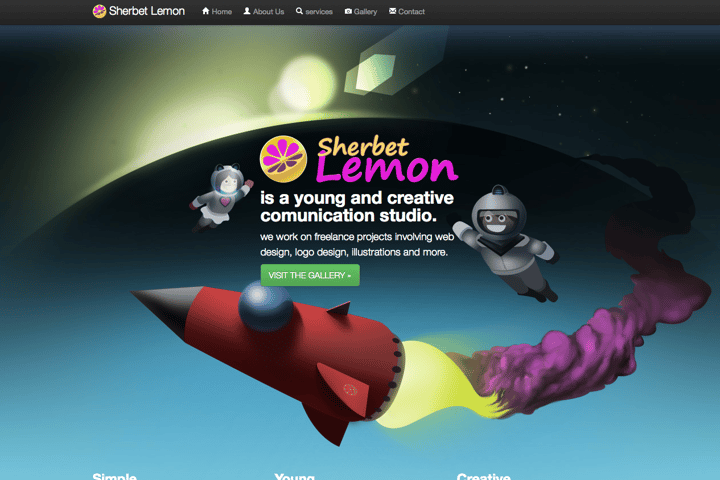 Sherbet Lemon website preview